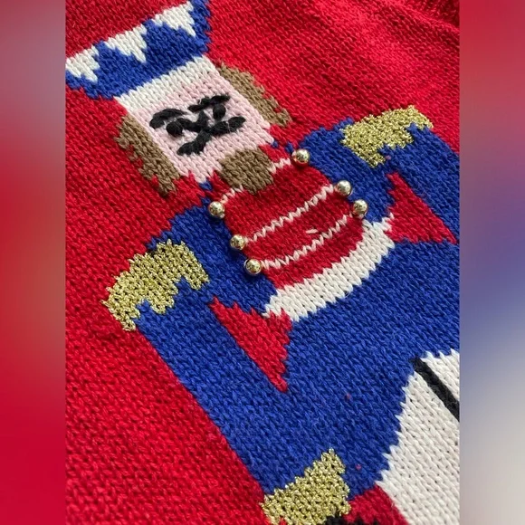 Vintage Laura Gayle Button Up Red Christmas Sweater Vest - Picture 4 of 10